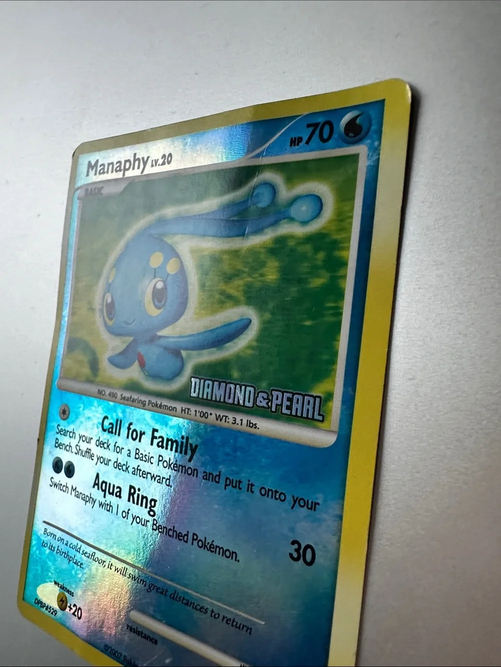 Manaphy Diamond & Pearl Reverse Holo Pokémon Card